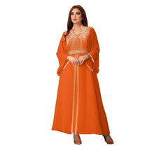 Load image into Gallery viewer, Perl Abaya Kaftan Fashion Drill Chiffon Dress with Belt - Shop &amp; Buy
