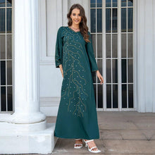 Load image into Gallery viewer, Perl Middle East Muslim Hot Diamond Loose Version Robe Dress - Shop &amp; Buy
