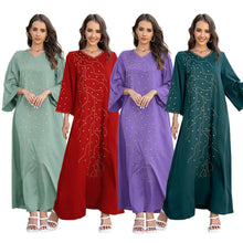 Load image into Gallery viewer, Perl Middle East Muslim Hot Diamond Loose Version Robe Dress - Shop &amp; Buy
