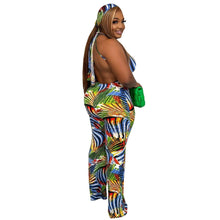 Load image into Gallery viewer, Perl Plus Size Camisole Geometric Print Halter Rompers and Jumpsuits for Women Boho One Piece Overall Playsuit - Shop &amp; Buy
