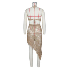 Load image into Gallery viewer, Perl Sexy Hand-crocheted Fringe Casual Suit Beach Swimsuit Set Tassel Hollow Out Two Piece Set Women Outfit Matching Set - Shop &amp; Buy
