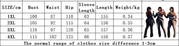 Perl Single Full Sleeve Jumpsuit for Women Plus Size One Piece Overall Bodycon Rompers Sexy Lady Clothing High Streat Wear - Shop & Buy