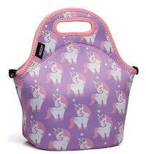 Load image into Gallery viewer, Pink Unicorn Neoprene Insulated Lunch Bag for Women Unique Water Resistant Lunch Box for Work School Flamingos Dinosaur - Shop &amp; Buy
