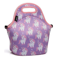 Load image into Gallery viewer, Pink Unicorn Neoprene Insulated Lunch Bag for Women Unique Water Resistant Lunch Box for Work School Flamingos Dinosaur - Shop &amp; Buy