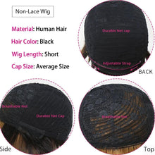 Load image into Gallery viewer, Pixie Cut Wig Human Hair Short Straight Bob Wig For Women Cheap Highlight Wig Human Hair Full Machine Brown Colored Human Wigs - Shop &amp; Buy