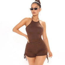 Load image into Gallery viewer, Playsuit Straps Ruched Sexy Solid Vocation Spring Summer Women Clothing Party Streetwear - Shop &amp; Buy
