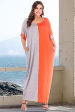 Load image into Gallery viewer, Plus Size Color Block Tee Dress with Pockets - Shop &amp; Buy