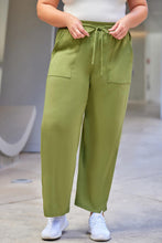 Load image into Gallery viewer, Plus Size Drawstring Straight Pants with Pockets - Shop &amp; Buy
