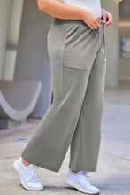 Load image into Gallery viewer, Plus Size Drawstring Straight Pants with Pockets - Shop &amp; Buy
