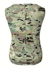 Load image into Gallery viewer, Plus Size Fashion Camo Tank Top - Colorblock Cut Out Grommet Design with Lace Up Detail - Shop &amp; Buy
