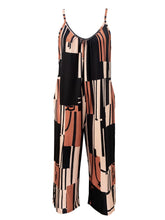 Load image into Gallery viewer, Plus Size Fashion Jumpsuit - Bold Colorblock Geometric Prints, Trendy Round Neck - Shop &amp; Buy
