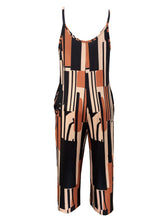 Load image into Gallery viewer, Plus Size Fashion Jumpsuit - Bold Colorblock Geometric Prints, Trendy Round Neck - Shop &amp; Buy
