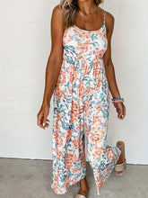 Load image into Gallery viewer, Plus Size Floral Glam Jumpsuit - Comfortable High Stretch, Pleated Cami Style - Shop &amp; Buy
