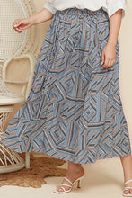 Load image into Gallery viewer, Plus Size Geometric Pleated Skirt - Shop &amp; Buy