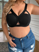 Load image into Gallery viewer, Plus Size Glamorous Rhinestone Bra - Full Coverage, Cut-out Detail, Single-layer Wireless - Shop &amp; Buy
