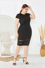 Load image into Gallery viewer, Plus Size Mesh Detail Midi Dress - Shop &amp; Buy