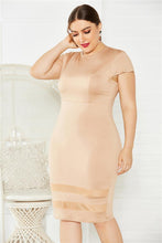 Load image into Gallery viewer, Plus Size Mesh Detail Midi Dress - Shop &amp; Buy
