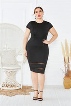 Load image into Gallery viewer, Plus Size Mesh Detail Midi Dress - Shop &amp; Buy
