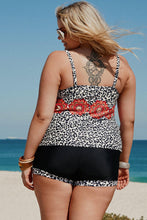 Load image into Gallery viewer, Plus Size Mixed Print Tankini Set with Pockets - Shop &amp; Buy
