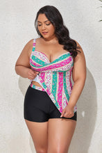Load image into Gallery viewer, Plus Size Printed Crisscross Cutout Two-Piece Swim Set - Shop &amp; Buy