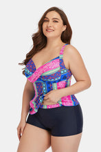 Load image into Gallery viewer, Plus Size Printed Crisscross Cutout Two-Piece Swim Set - Shop &amp; Buy