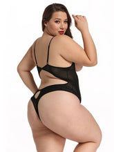 Load image into Gallery viewer, Plus Size Seductive Crotchless Teddy Bodysuit - Cupless &amp; Contrast Lace Design - Shop &amp; Buy
