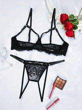 Load image into Gallery viewer, Plus Size Seductive Lace Lingerie Set - Open Bust, See-Through Bra &amp; Crotchless Thong - Shop &amp; Buy

