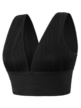Load image into Gallery viewer, Plus Size Sensual Deep V-Neck Bra – Textured Wave Design with Wide Supportive Straps and V-Back - Shop &amp; Buy
