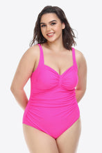 Load image into Gallery viewer, Plus Size Sleeveless Plunge One-Piece Swimsuit - Shop &amp; Buy