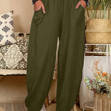 Load image into Gallery viewer, Plus Size Solid Pocket Baggy Joggers, Casual Elastic Waist Pants For Spring &amp; Summer - Shop &amp; Buy
