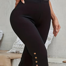 Load image into Gallery viewer, Plus Size Solid Skinny Calf-Length Pants, Casual Every Day Stretchy Pants, Womens Plus Size Clothing - Shop &amp; Buy
