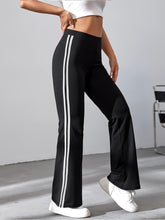 Load image into Gallery viewer, Plus Size Striped Flare Leg Pants, Casual Pants For Spring &amp; Summer, Womens Plus Size Clothing - Shop &amp; Buy
