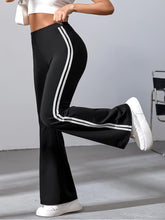 Load image into Gallery viewer, Plus Size Striped Flare Leg Pants, Casual Pants For Spring &amp; Summer, Womens Plus Size Clothing - Shop &amp; Buy
