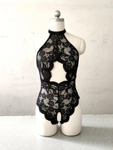 Load image into Gallery viewer, Plus Size Sultry Bodysuit - Delicate Lace Trim, Daring Open-Back Design, Perfect for Lounging - Shop &amp; Buy
