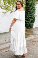Load image into Gallery viewer, Plus Size Swiss Dot Off-Shoulder Tiered Dress - Shop &amp; Buy