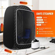 Load image into Gallery viewer, Portable Sauna for Home, at Home Sauna Full Body, Portable Steam Saunas Box Fold-able with 2.6L 1000 Watt Steamer, Folding Chair, Remote Control - Shop &amp; Buy
