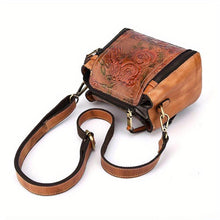Load image into Gallery viewer, Premium Genuine Leather Bucket Bag - Intricately Embossed, Stylish Shoulder &amp; Crossbody - Hand-Held, Ultra-Functional - Shop &amp; Buy
