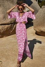 Load image into Gallery viewer, Printed Half Sleeve Top and Slit Skirt Set - Shop &amp; Buy
