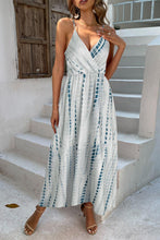 Load image into Gallery viewer, Printed Surplice Adjustable Spaghetti Strap Maxi Dress - Shop &amp; Buy