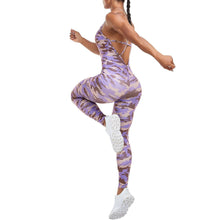 Load image into Gallery viewer, Printing Yoga Set Women Jumpsuit Sleeveless Tracksuit One Piece Sports Clothing Backless Workout Fitness Sportswear Gym Pants - Shop &amp; Buy

