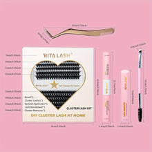 Load image into Gallery viewer, Professional DIY Lash Extension Kit - 280 Pcs Luxury Lash Clusters with Advanced Bond &amp; Seal - Shop &amp; Buy
