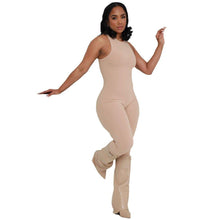Load image into Gallery viewer, prowow 2023 new sleeveless women jumpsuits ribbed skinny slim fit bodycons rompers one-piece solid color joggers fitness outfits - Shop &amp; Buy