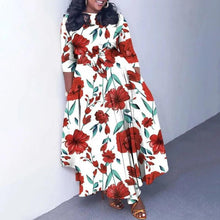 Load image into Gallery viewer, Prowow Casual High Waisted Women Maxi Dress Floral Print Zipper Female Spring Summer Clothing 2024 New Design Outfits - Shop &amp; Buy
