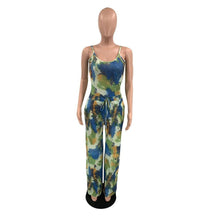 Load image into Gallery viewer, Prowow Casual Loose Style Women Jumpsuits One-piece Tie Dye Summer Romper Newest Design Sleeveless Wide Leg Pant Female Clothing - Shop &amp; Buy

