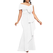Load image into Gallery viewer, Prowow Elegant Women Maxi Dress Big Bow Shoulderless Female Birthday Evening Party Wear Solid Color New Design Outfits - Shop &amp; Buy
