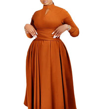 Load image into Gallery viewer, Prowow Elegant Women Maxi Dress Long Sleeve High Waisted Spring Female Clothing 2024 New Design Solid Color Party Wear - Shop &amp; Buy
