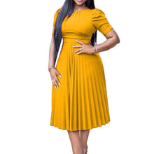 Load image into Gallery viewer, Prowow Elegant Women Midi Dress Short Sleeve High Waisted Slim Fit Summer Office Lady Outfits 2024 New Design Female Clothing - Shop &amp; Buy
