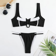 Load image into Gallery viewer, Prowow Fashion Black White Patchwork Women Bikinis Set Two Piece Separate Thong Bathing Swimming Wear Summer Beach Outfits - Shop &amp; Buy
