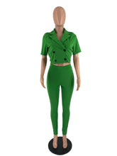 Load image into Gallery viewer, Prowow Fashion Office Lady Suits Crop Blazers Tops Pant Two Piece Women Clothing Set Solod Color Slim Fit Outfits Tracksuit - Shop &amp; Buy
