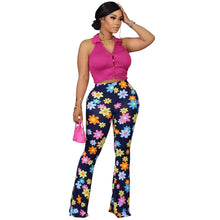 Load image into Gallery viewer, Prowow Fashion Print Flare Women Pant High Waisted Summer Slim Fit Trousers New Female Streetwear Bottom Clothing - Shop &amp; Buy